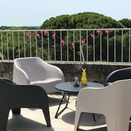 Le Soregia - Elegant T2, Clim, Parking, Rooftop شقة لات